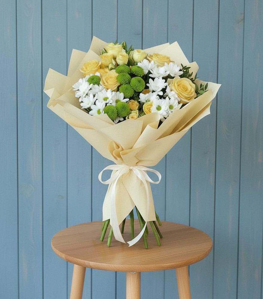 Букет цветов из: Хризантемы и Розы в Райчихинске