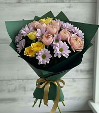 Букет цветов из:  Хризантемы и Розы в Райчихинске