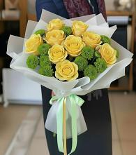 Букет цветов из:  Хризантемы и Розы #REPLACE_PRED# Райчихинске