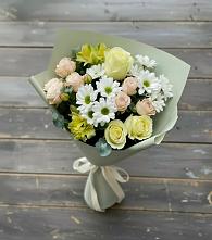 Букет цветов из:  Альстромерии, Розы и Хризантемы в Райчихинске